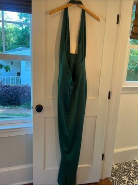 Beginning Boutique Emerald Green Halter Dress
